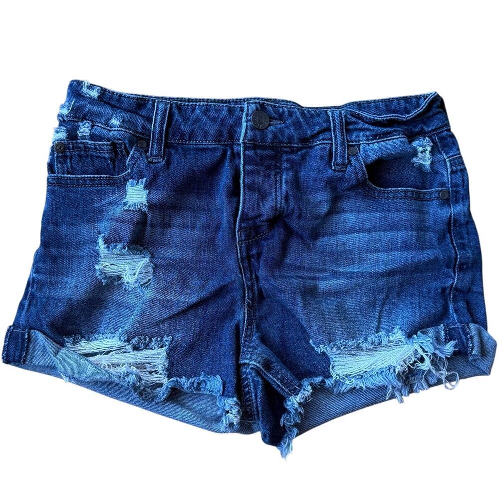 Celebrity Pink Frayed Distressed Cutoff Denim Jean Shorts Size 26 90's y2k